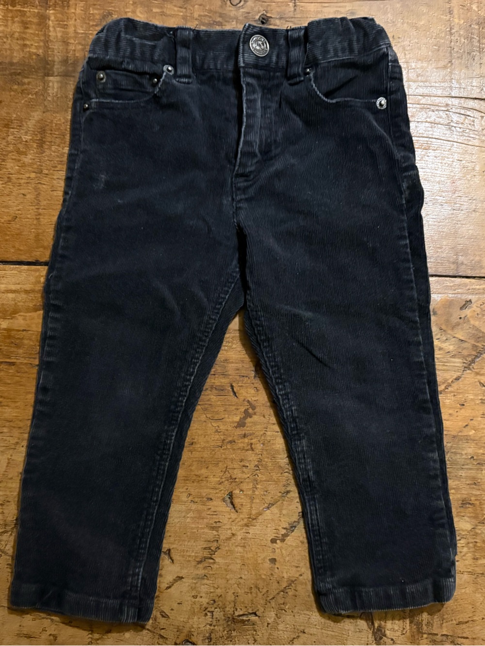 Bonpoint Black Corduroy Kids Pants